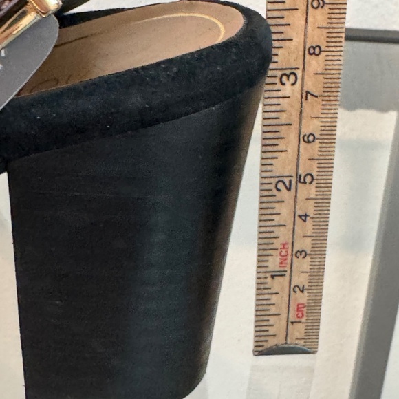 Vionic Bianca Backstrap chunky heel sandal tortoise Strap Black Suede Size 7.5 - Picture 3 of 14